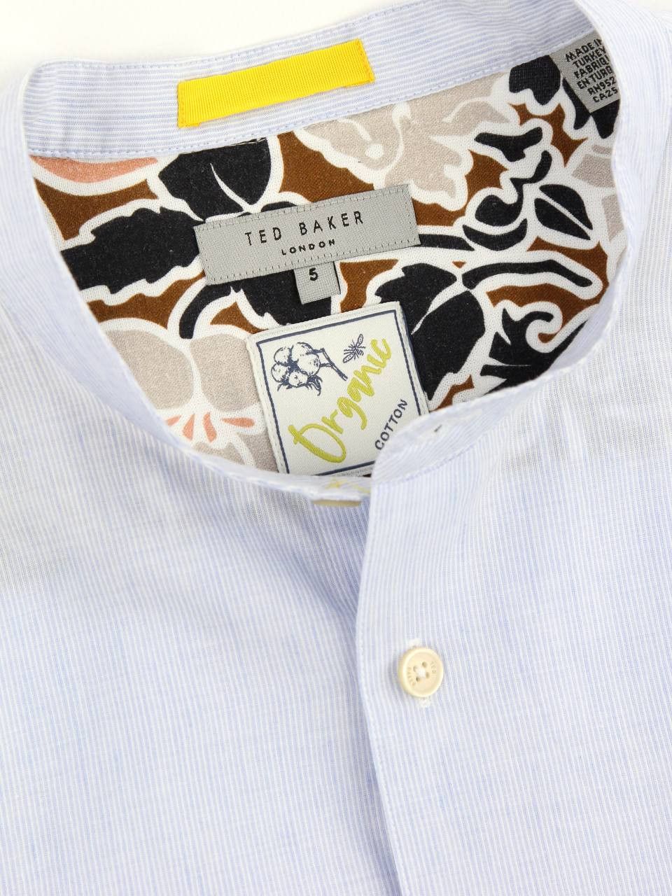 Ted Baker TED BAKER Collarless shirt made of linen and cotton Size US XL / EU 56 / 4 - 8 Thumbnail