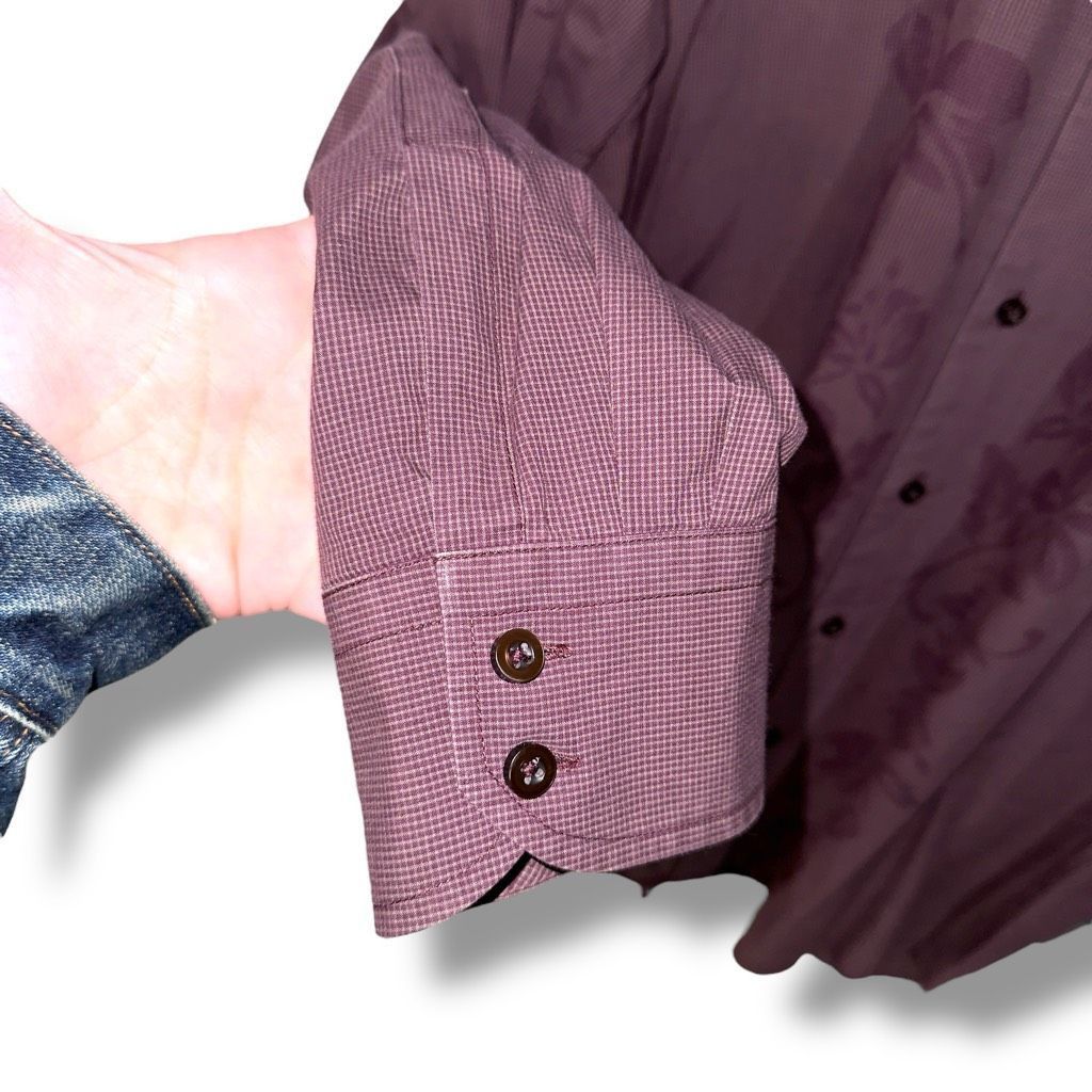 Tommy Bahama Burgundy Tommy Bahama Silk L/S Button Down Shirt Size L Size US L / EU 52-54 / 3 - 4 Thumbnail