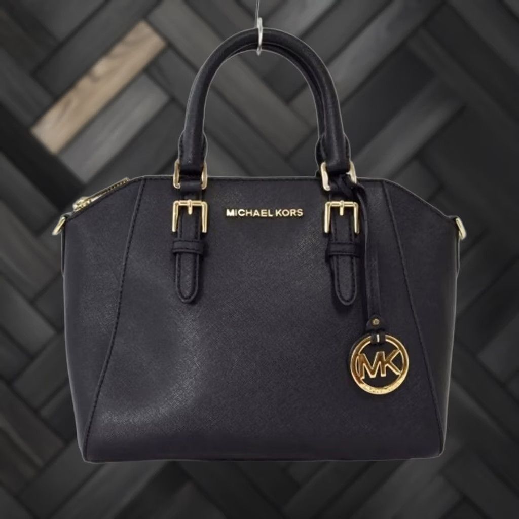 Michael Kors Michael Kors Handbag Shoulder Bag Leather 2 Way Logo Hardware Black Women Size ONE SIZE - 1 Thumbnail