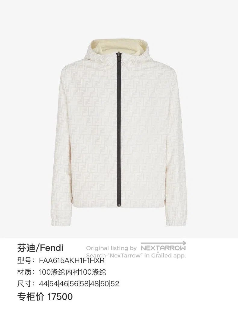 Fendi Fendi White double F full print double-sided jacket Size US M / EU 48-50 / 2 - 8 Thumbnail