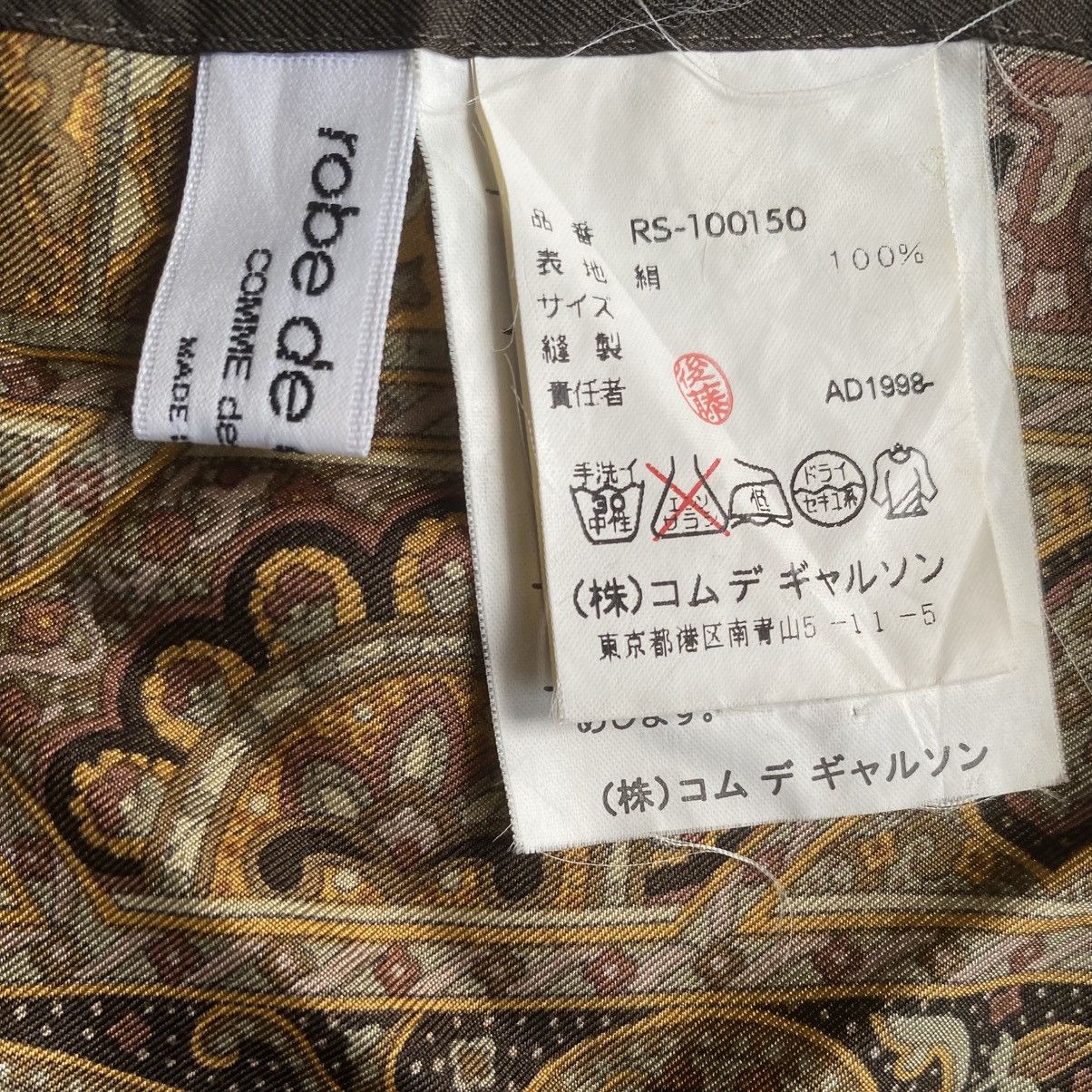 Comme des Garcons Vintage 1998 Silk Paisley Sarong Size 29" - 5 Thumbnail