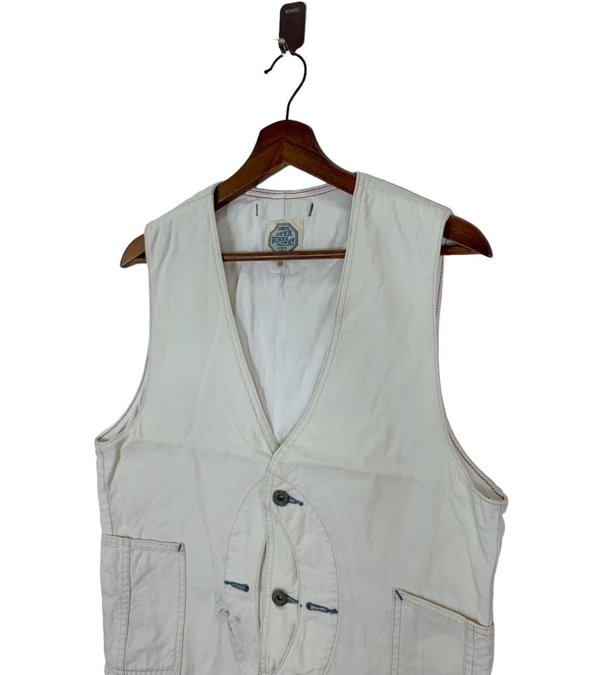 Edwin × Vintage VINTAGE EDWIN OVER WORKS FACTORY VEST JACKET Size US M / EU 48-50 / 2 - 2 Thumbnail