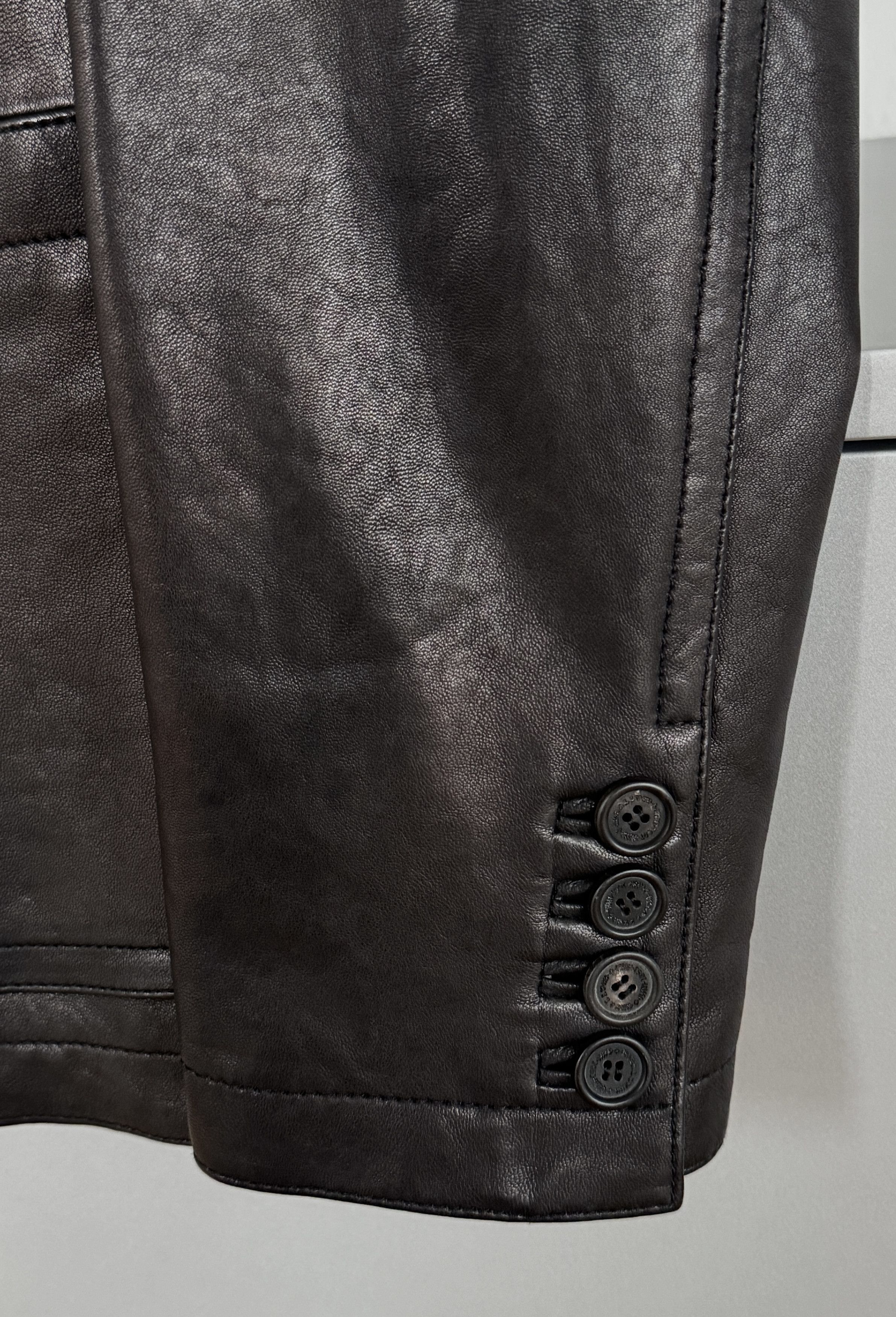Bally BNWOT Leather SIngle Breasted Blazer Size 40R - 5 Thumbnail