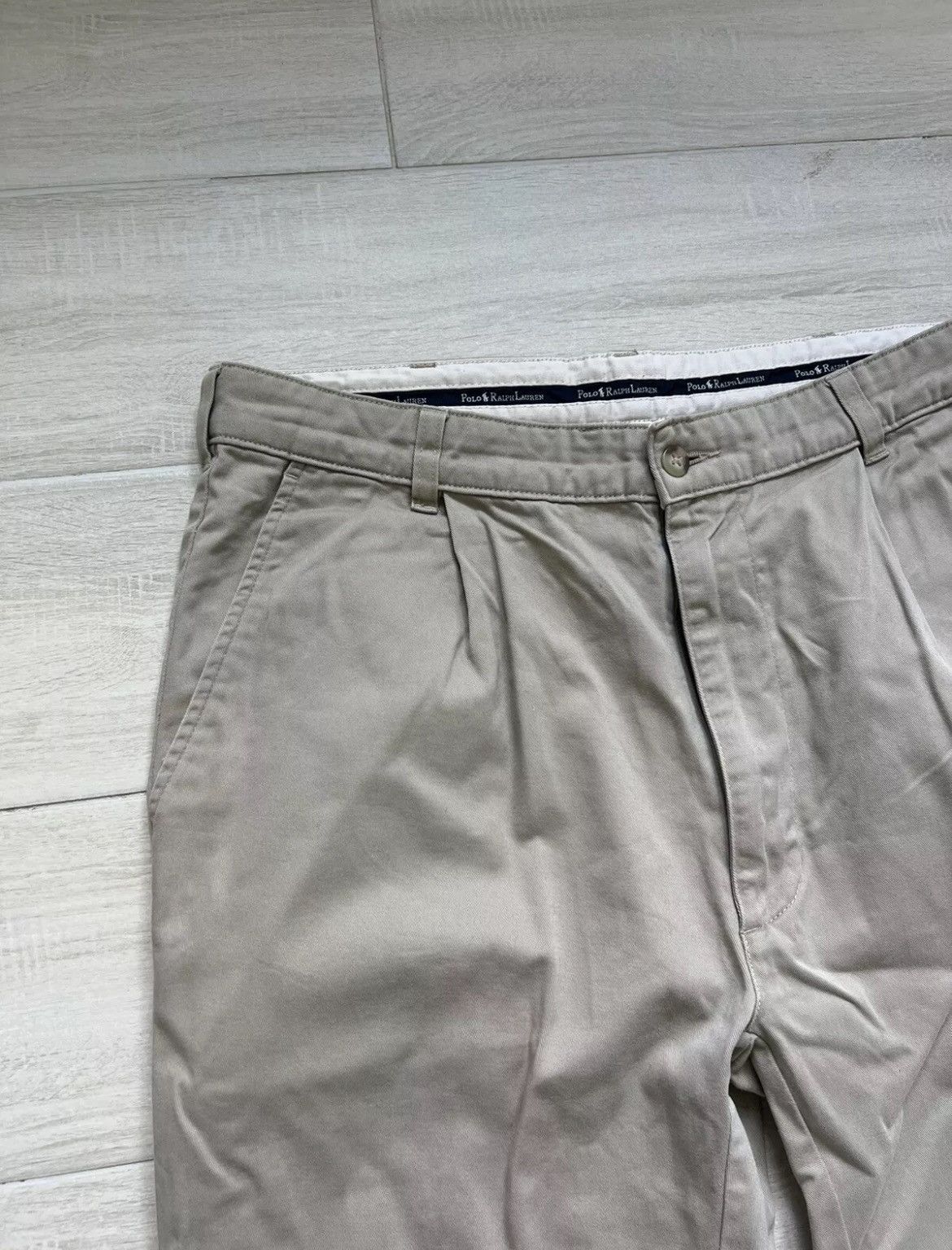 Polo Ralph Lauren × Vintage VTG Men's Polo Ralph Lauren Chino Pants Beige Straight Size US 34 / EU 50 - 3 Thumbnail