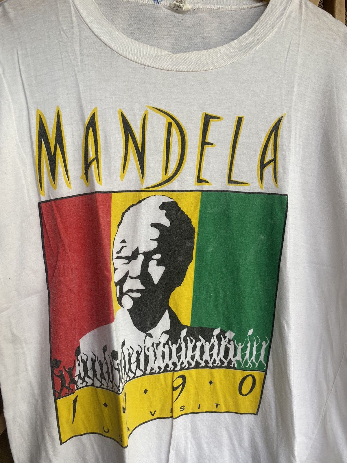 Vintage 💸BINDINGOFFER💸Mandela 1990 Usa Visit Shirt Size US M / EU 48-50 / 2 - 2 Thumbnail