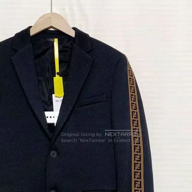 Fendi Fendi Black Side Logo Print Blazer. Size US M / EU 48-50 / 2 - 3 Thumbnail