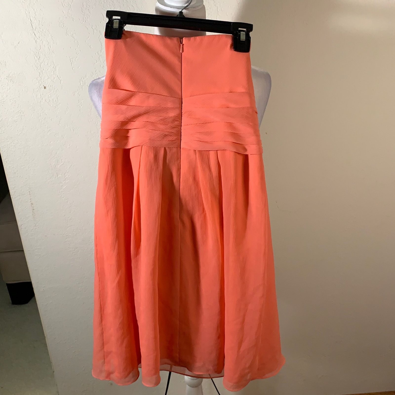 Other David's Bridal Womens Dress Coral Strapless Size XS / US 0-2 / IT 36-38 - 9 Thumbnail