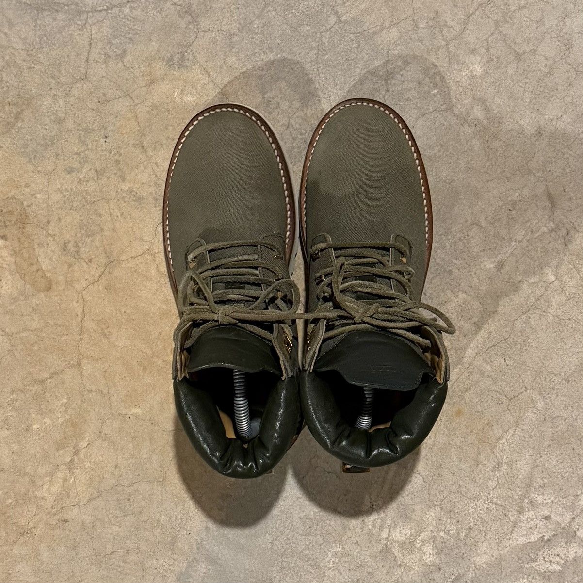 Buscemi Buscemi Canvas Site Hiking Combat Boot US 6 Olive Green Size US 6 / EU 39 - 13 Thumbnail