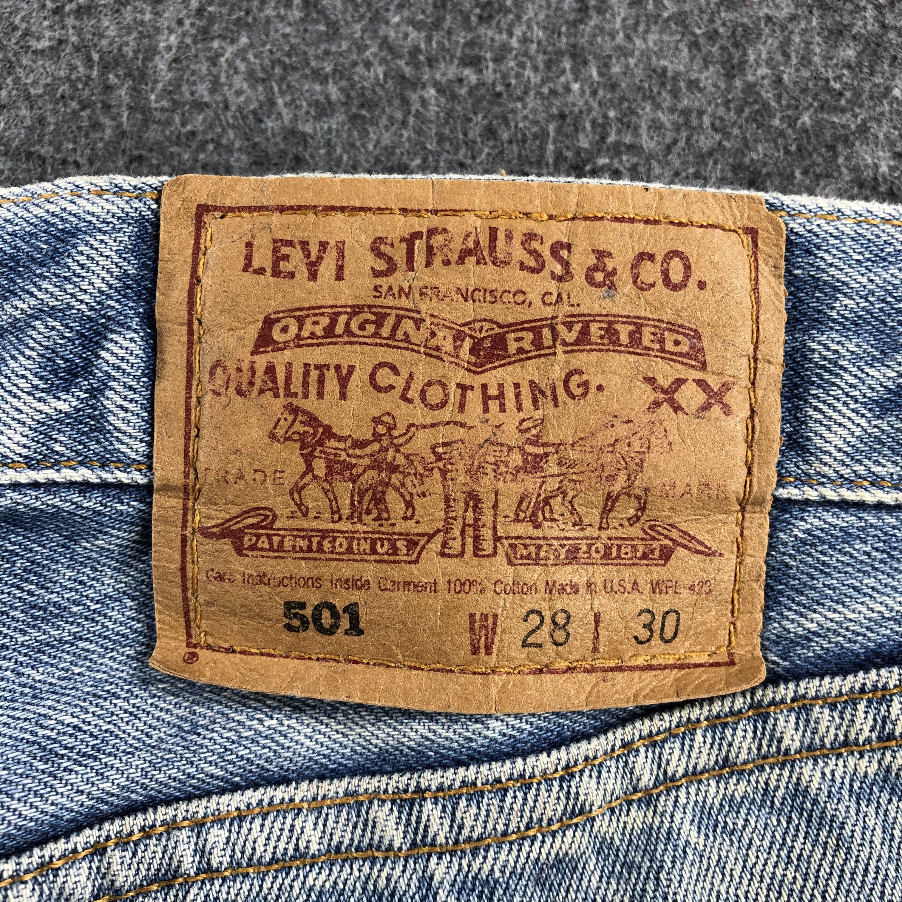 Levi's Vintage 90s Light Wash Levis 501 Jeans-J1451 Size US 28 / EU 44 - 5 Thumbnail