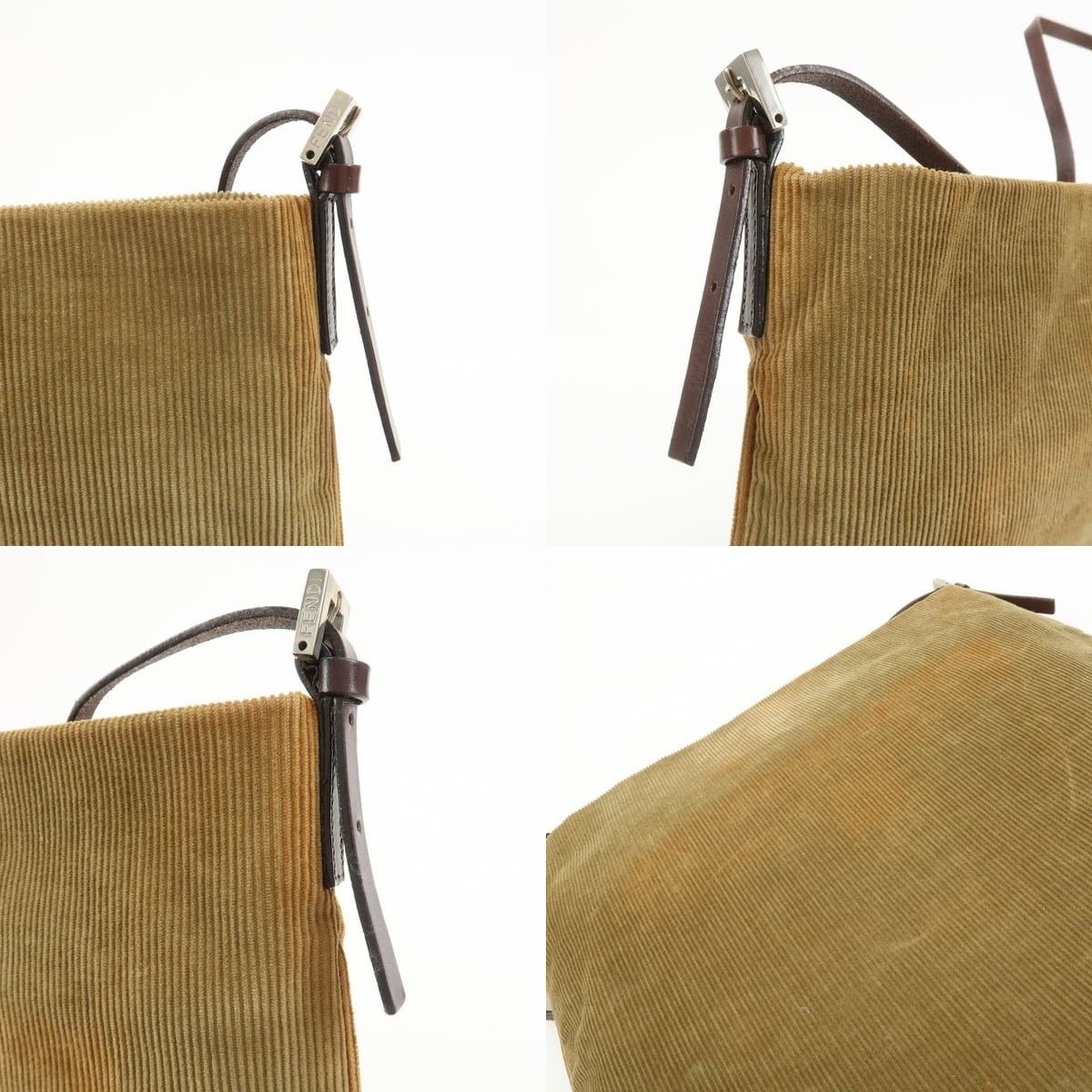 Fendi Fendi Corduroy Shoulder Bag Tan Size ONE SIZE - 6 Thumbnail