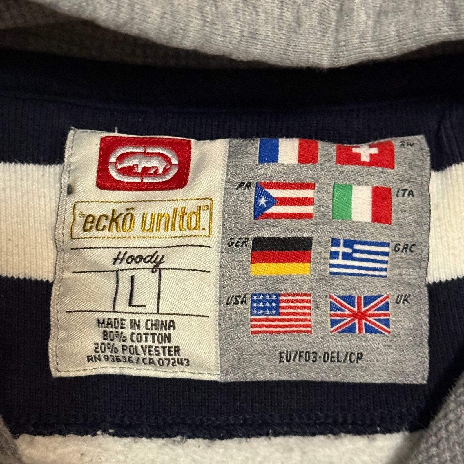 Ecko Unltd. Vintage Ecko Unltd Classic Rhino Logo Hoodie Size Large Y2K Size US XL / EU 56 / 4 - 4 Thumbnail