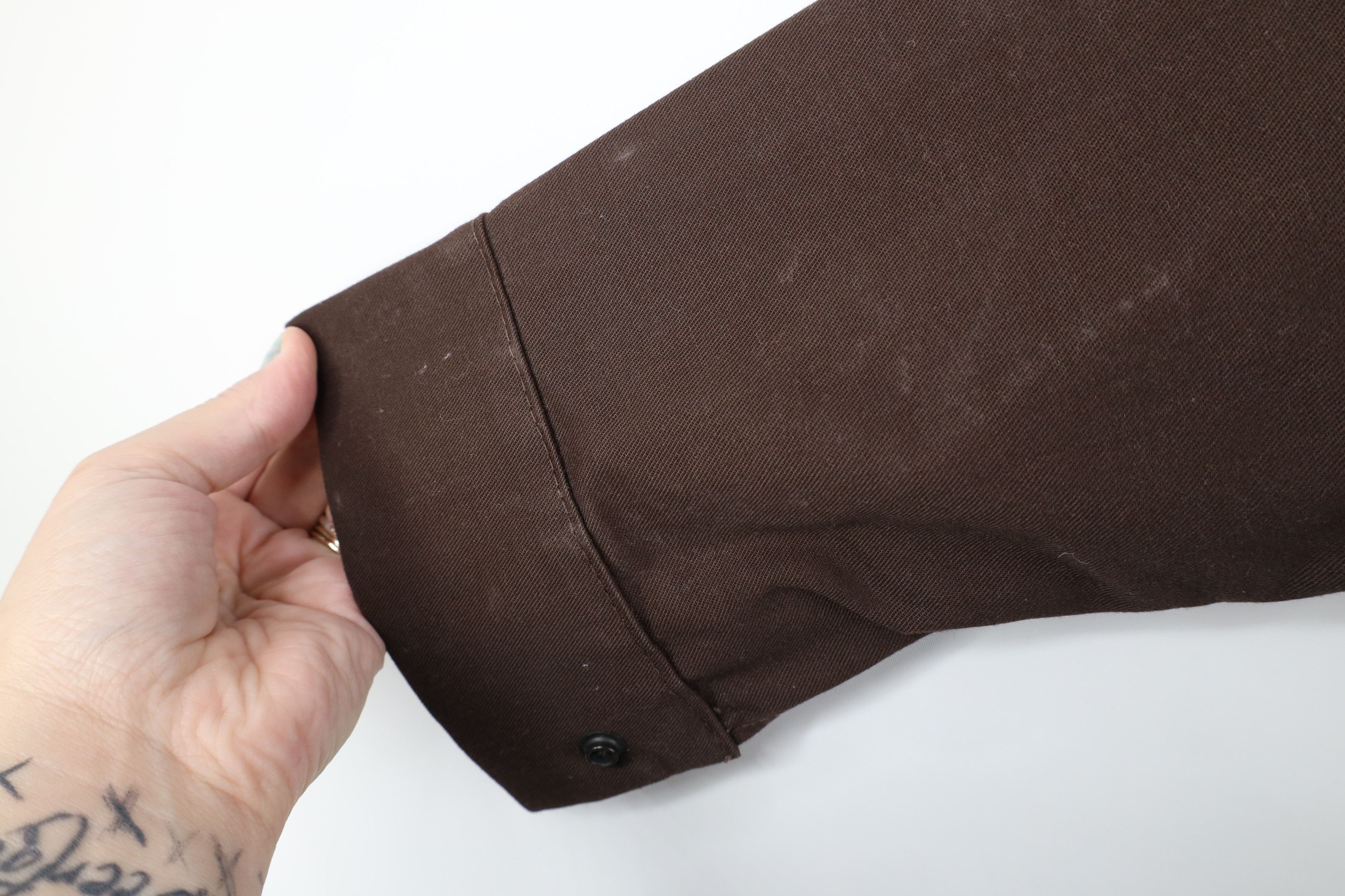 Vintage Vintage 90s Streetwear Work Button Shirt Brown USA Size US M / EU 48-50 / 2 - 7 Thumbnail
