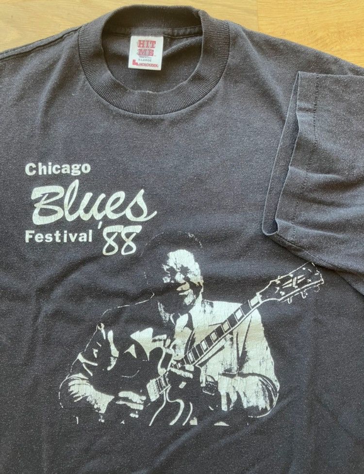 Vintage Chicago Blues Festival t shirt, 1988 — BB King Size US XL / EU 56 / 4 - 2 Thumbnail