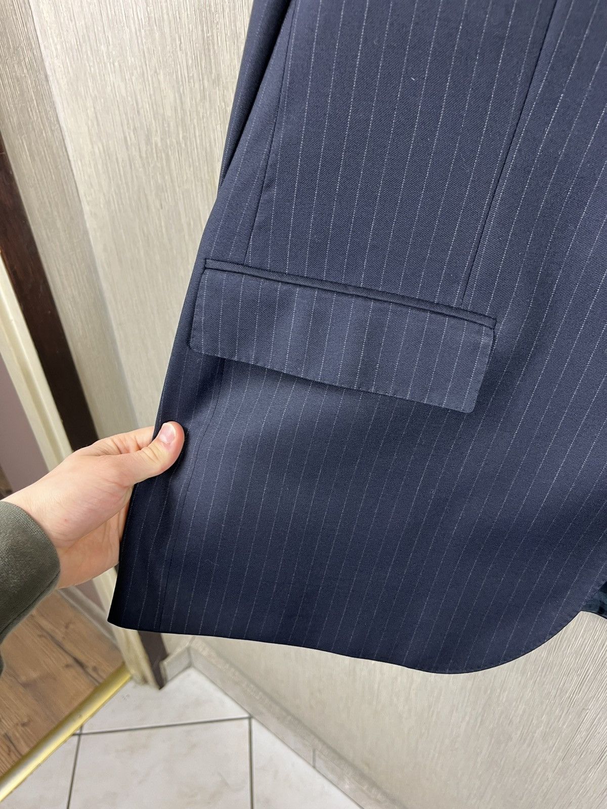 Polo Ralph Lauren × Ralph Lauren Polo Ralph Lauren wool navy light striped blazer jacket Size 48R - 8 Thumbnail