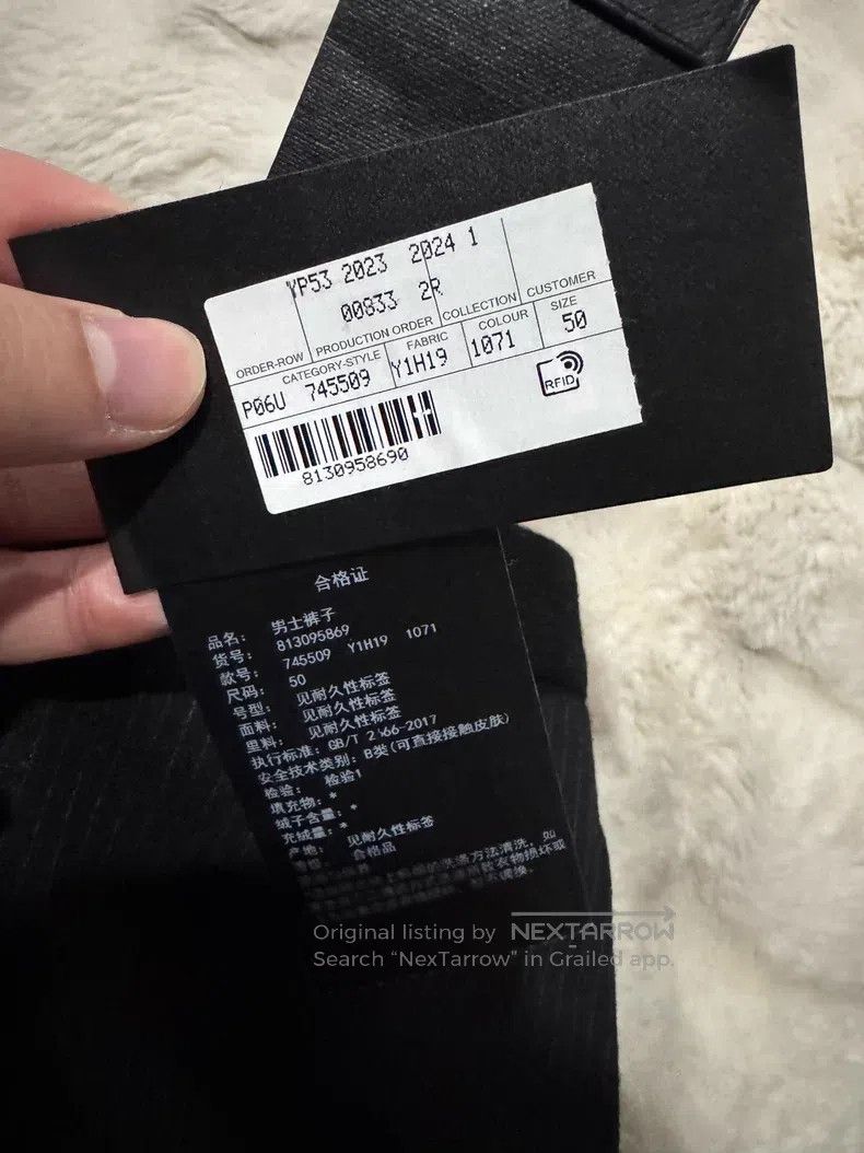 Saint Laurent Paris Saint Laurent Paris Ultra Fine Stripe Flannel Trousers Size US 34 / EU 50 - 4 Thumbnail