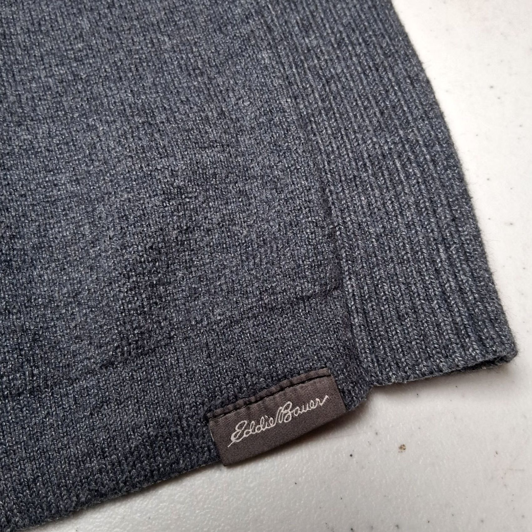 Eddie Bauer Eddie Bauer Sweater Men M Blue Pullover Crew Neck Long Sleeve Gray Retro Stripe Sleeve Knit Regular Cotton/Poly/Rayon? Size US M / EU 48-50 / 2 - 4 Thumbnail