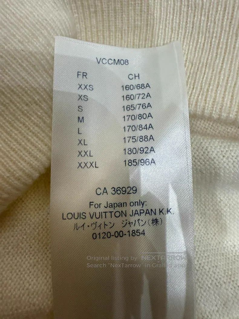 Louis Vuitton Louis Vuitton Off-white cashmere crewneck sweater Size US XS / EU 42 / 0 - 6 Thumbnail