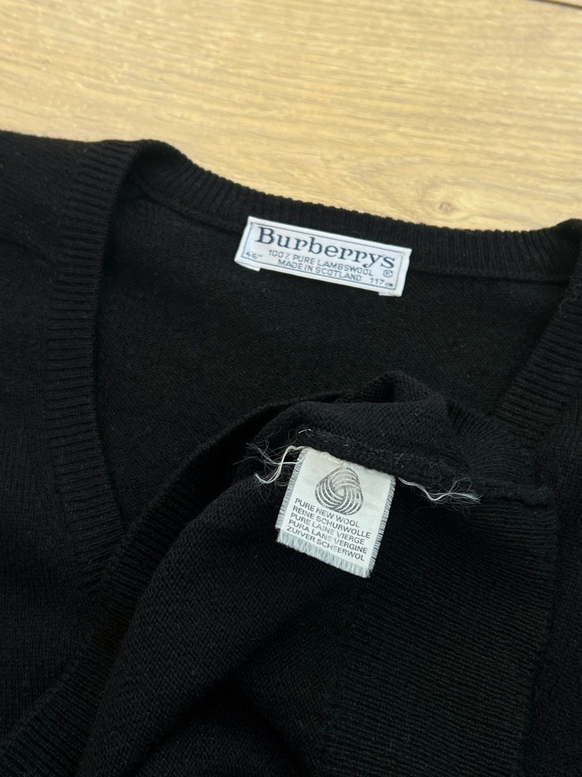 Burberry Vintage Burberry’s V-Neck Wool Sweater Size US XL / EU 56 / 4 - 3 Thumbnail