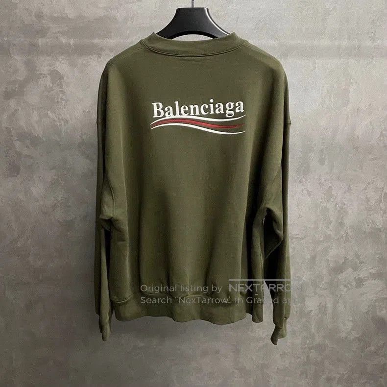 Balenciaga Balenciaga Green Coke Logo Embroidered Sweatshirt. Size US M / EU 48-50 / 2 - 2 Thumbnail