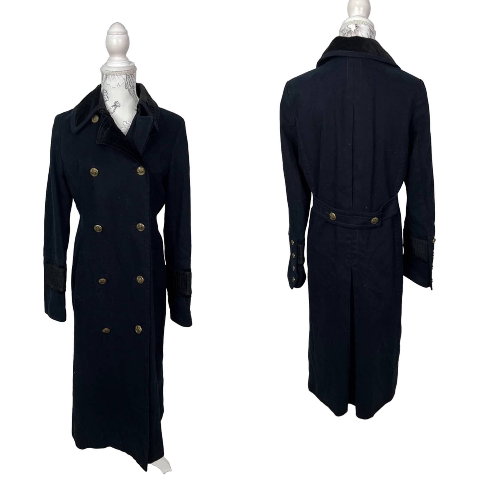 image of Ralph Laurent 1967 Polo Jeans Military Trench in Blue, Women's (Size Medium)