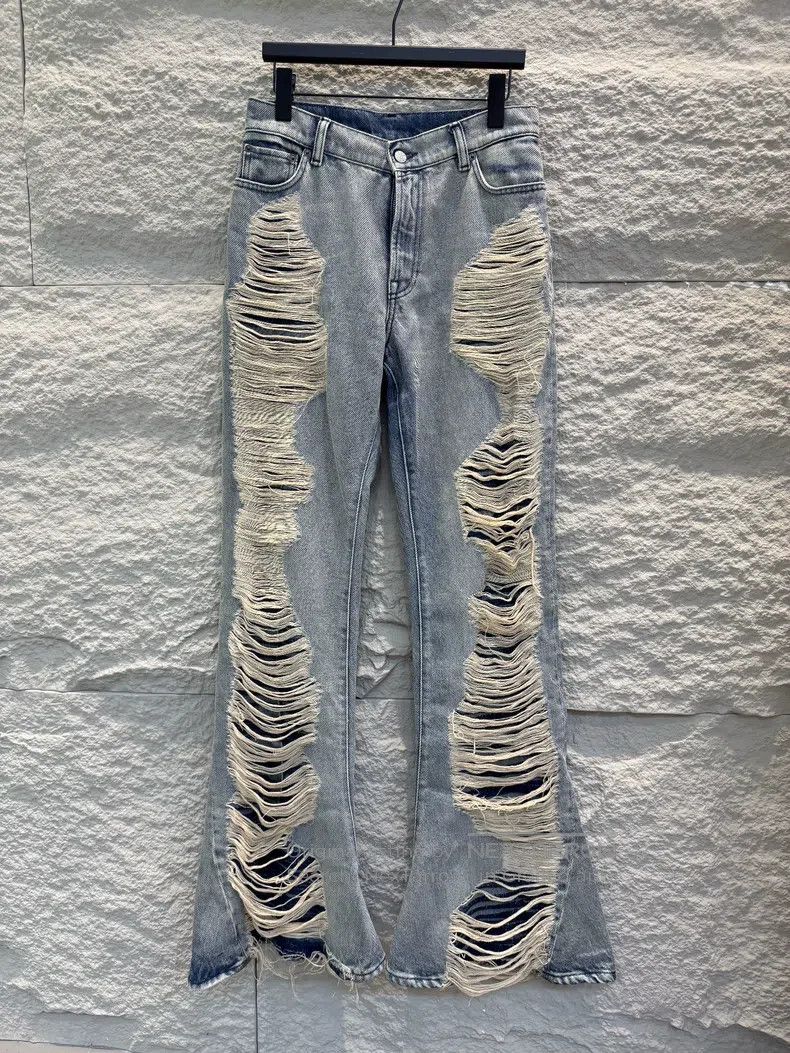 Acne Studios Acne Studios Zipper High Waisted Flared Jeans, Blue Size 25" / US 0 / IT 36 - 1 Thumbnail