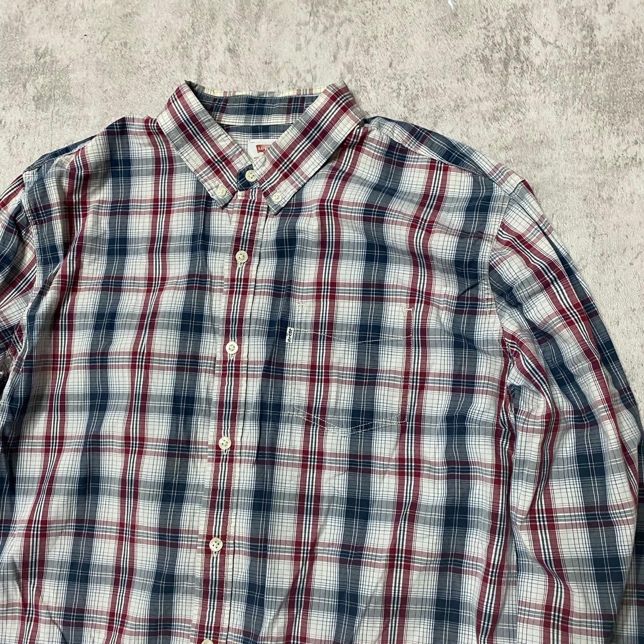 Levi's Levi's blue and red plaid button-up shirt #plaidshirt Size US XXL / EU 58 / 5 - 2 Thumbnail