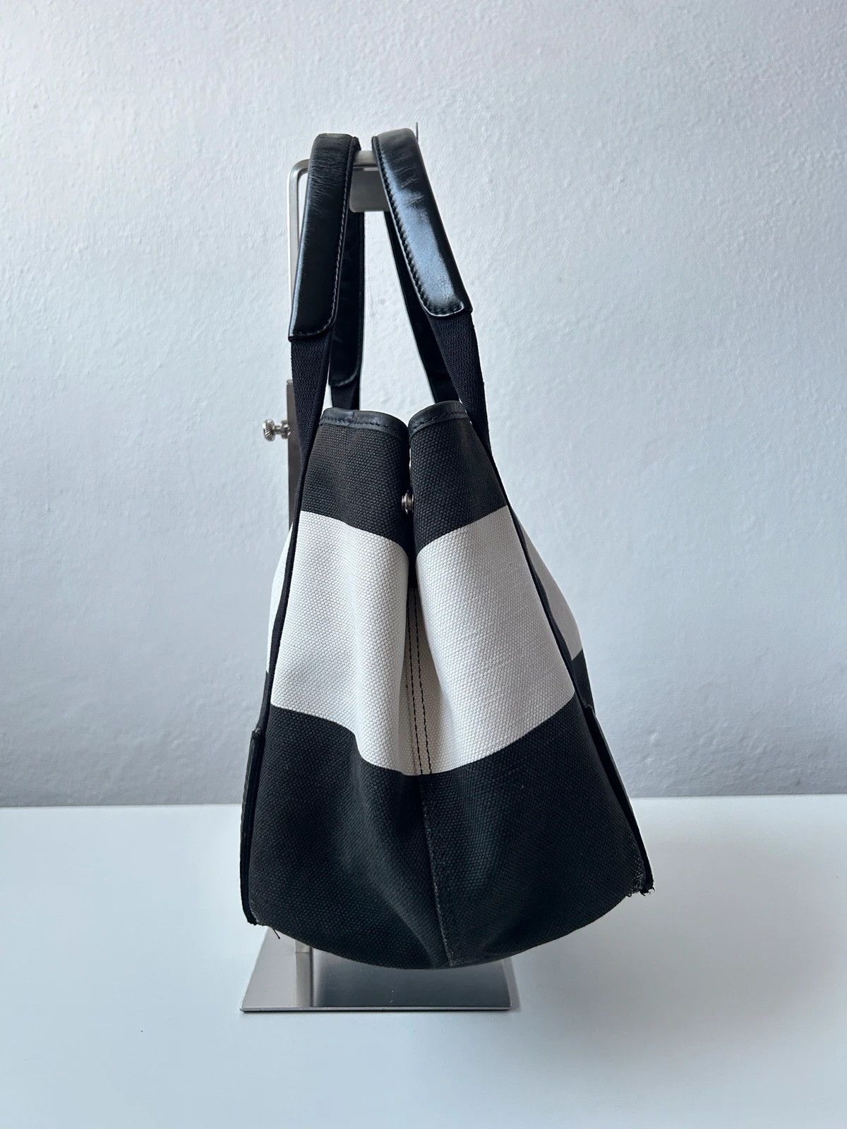 Balenciaga Balenciaga navy cabas logo tote bag small Size ONE SIZE - 4 Thumbnail