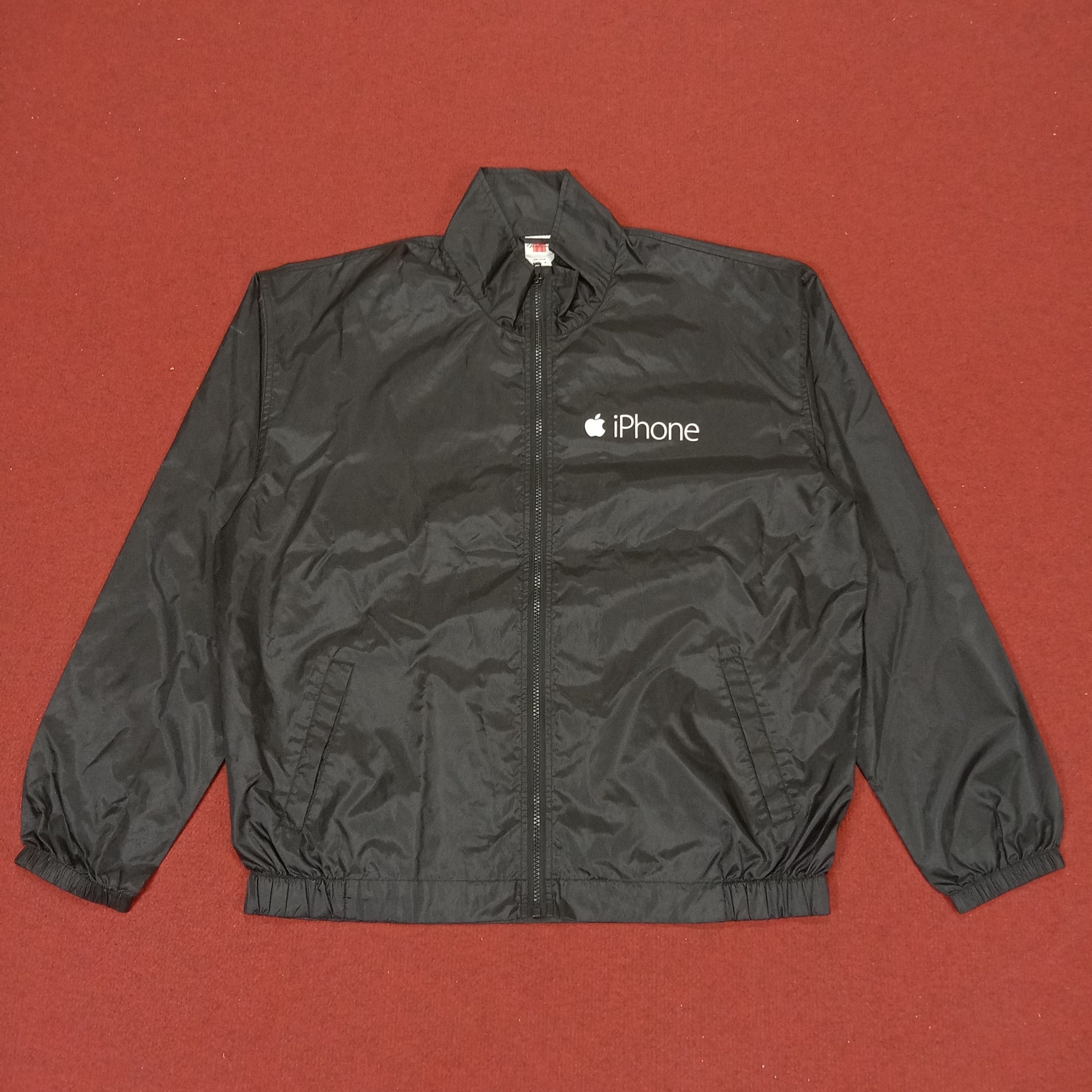 Apple × Vintage Apple iPhone Streetwear Logo Design Windbreaker Jacket Size US XL / EU 56 / 4 - 3 Thumbnail