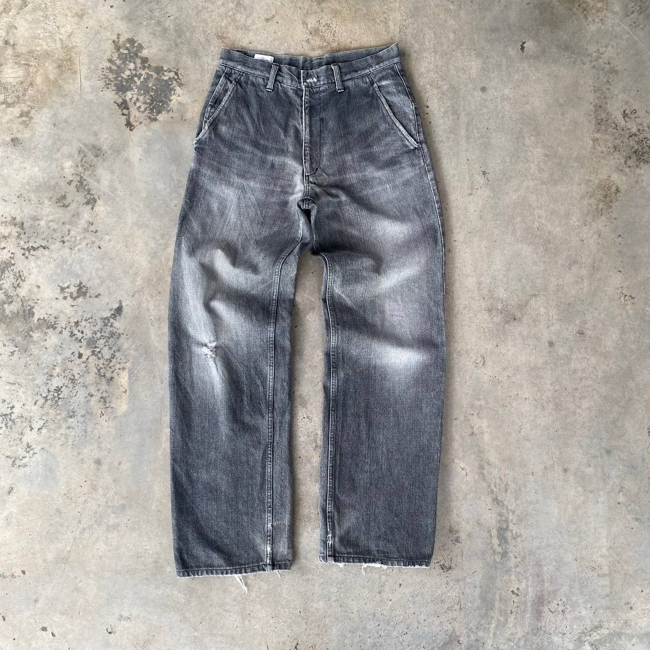 Takeo Kikuchi BJ6-19 VTG JAPAN TAKEO KIKUCHI DISTRESSED FADED GREYWASH Size US 29 - 5 Thumbnail