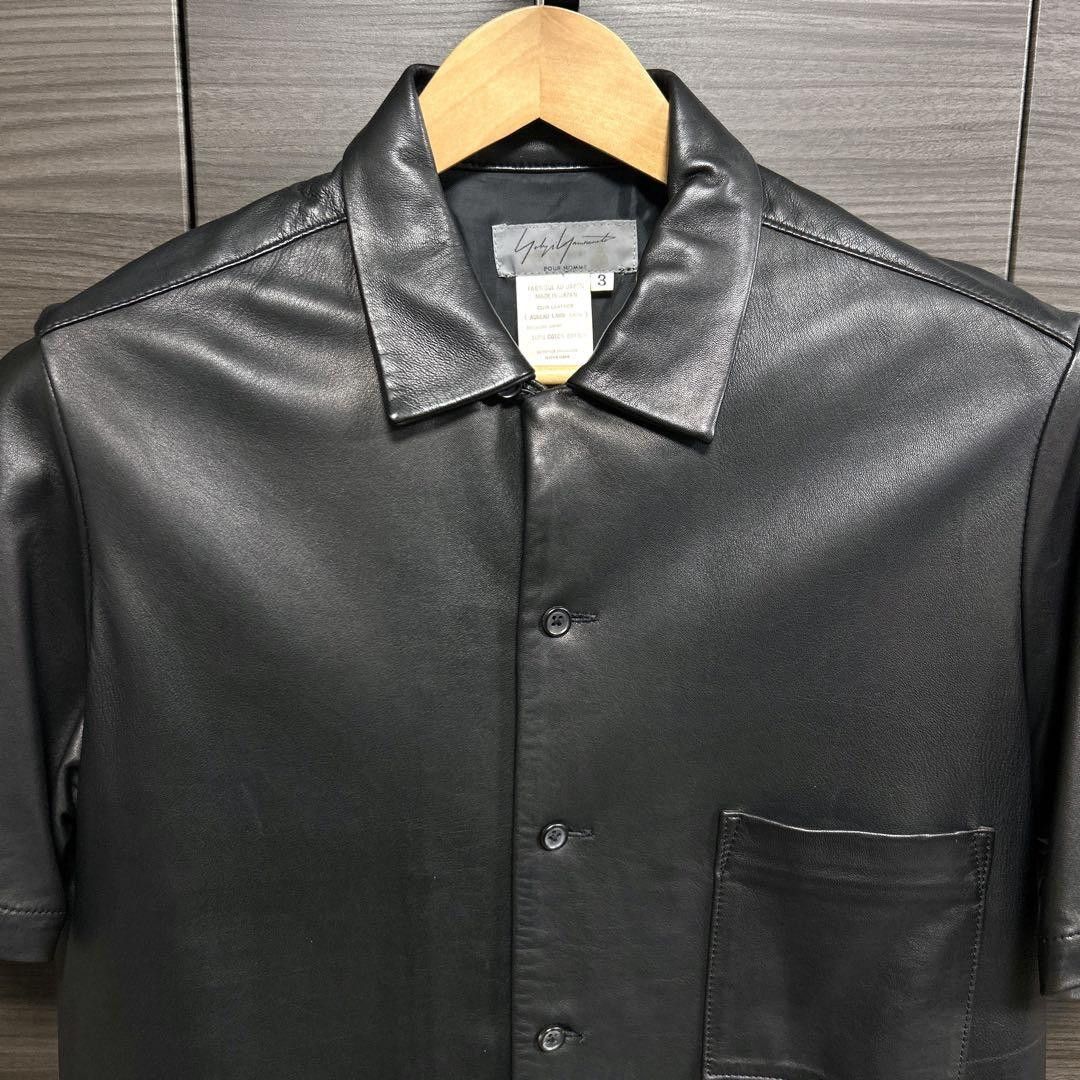 Yohji Yamamoto yohji yamamoto pour homme short sleeve shirt sheep leather Size US L / EU 52-54 / 3 - 2 Thumbnail