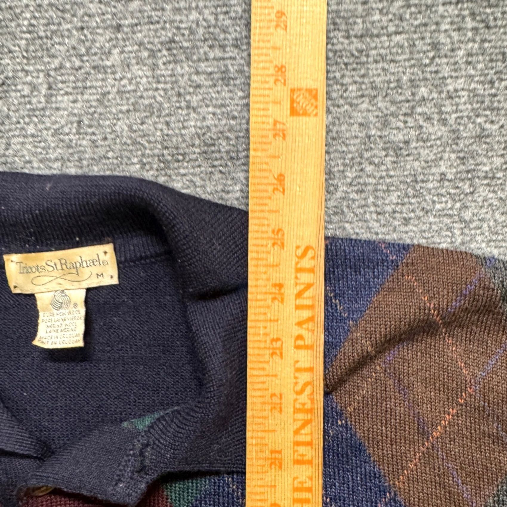 Vintage VINTAGE Tricots St Raphael Polo Sweater Wool Mens M 90s Geometric Grandpa Knit Shirt Mens M Wool Geometric 90s Knit Grandpa Size US M / EU 48-50 / 2 - 4 Thumbnail
