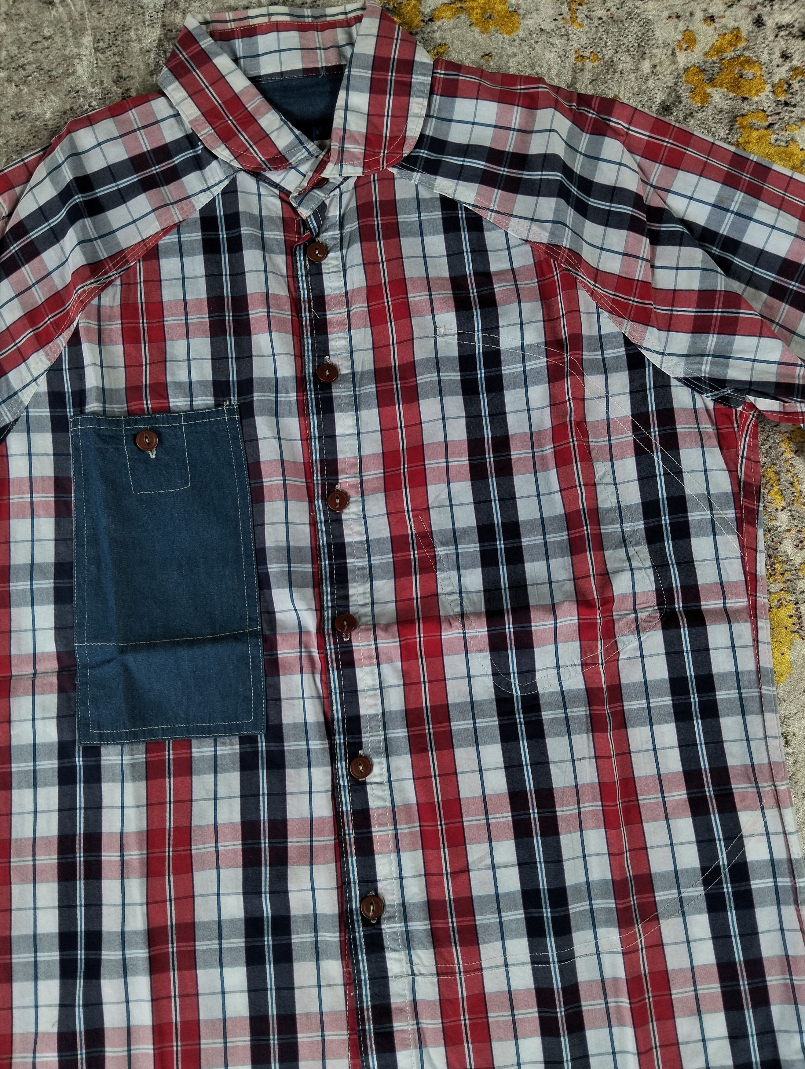Comme des Garcons AD2005 CDG Junya Watanabe Patchwork Plaid Shirt Size US M / EU 48-50 / 2 - 4 Thumbnail