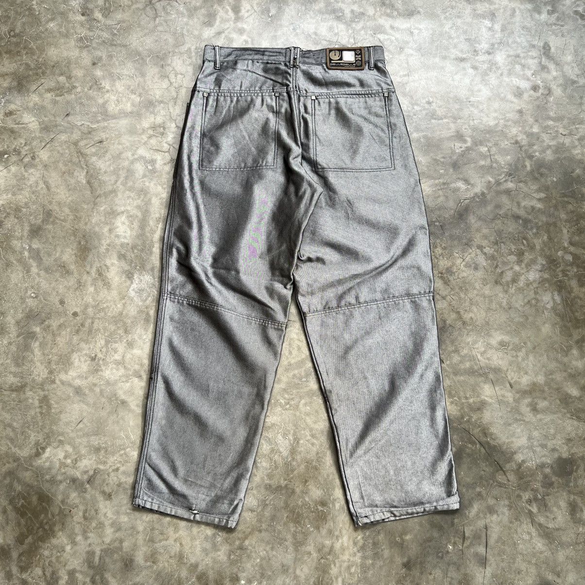 Pelle Pelle 2000s Archive Pelle Pelle Double Knee Silver Jeans Size US 36 / EU 52 - 2 Thumbnail