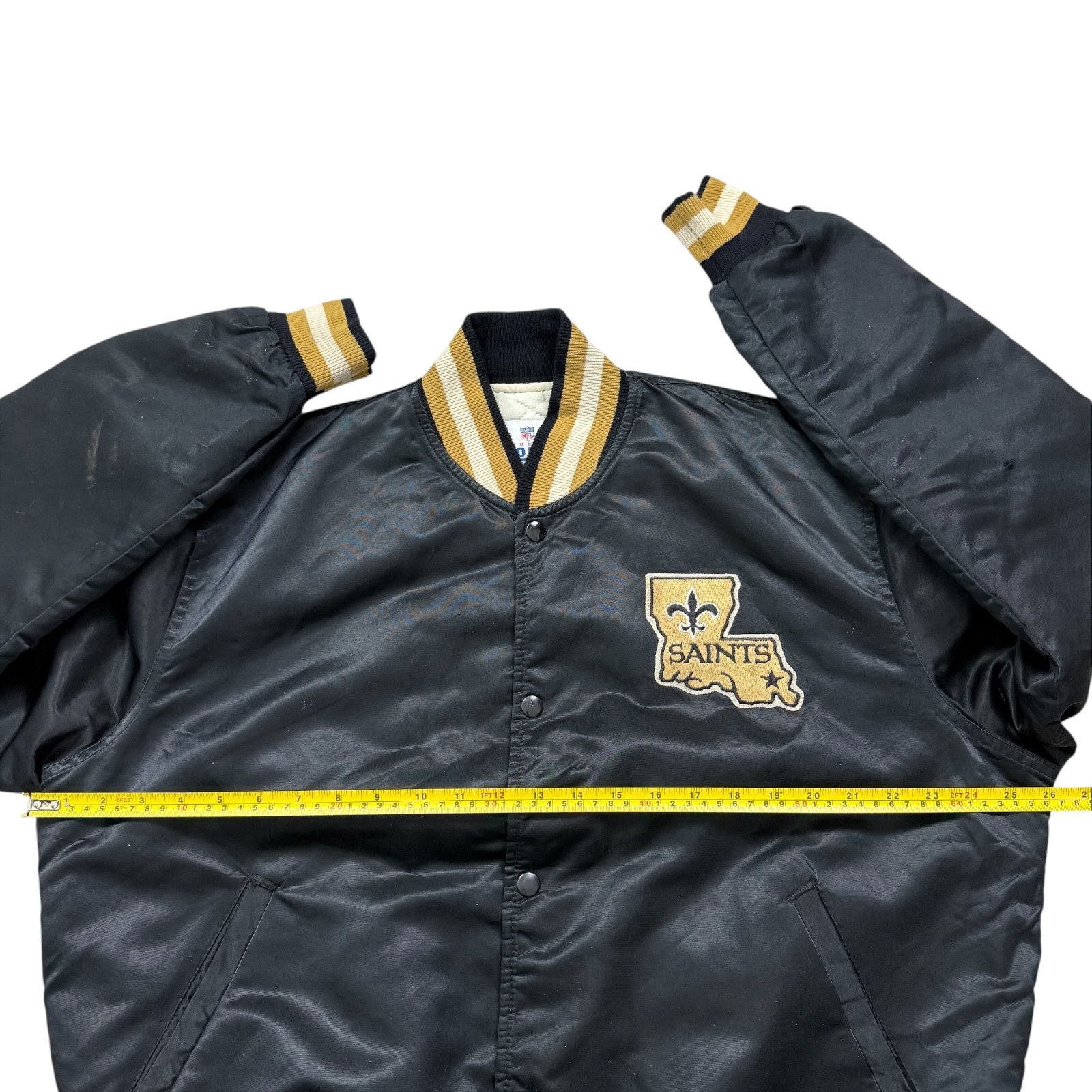 NFL VTG 90s NEW ORLEANS SAINTS SATIN JACKET BOMBER MADE IN USA Size US L / EU 52-54 / 3 - 15 Thumbnail