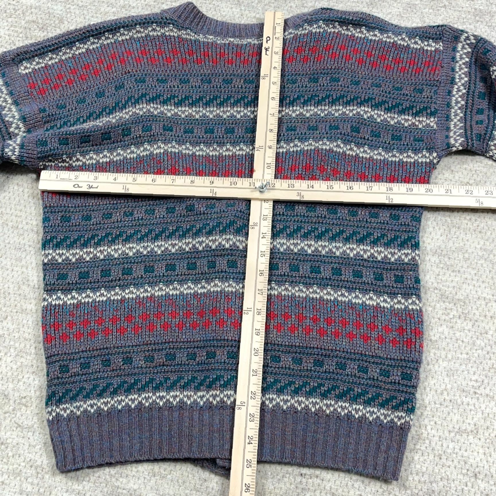 Vintage VINTAGE Scandia Cardigan Sweater Men Medium Blue Red Geometric 90s USA Cardigan Mens Regular M Knit See Pictures Size US M / EU 48-50 / 2 - 7 Thumbnail