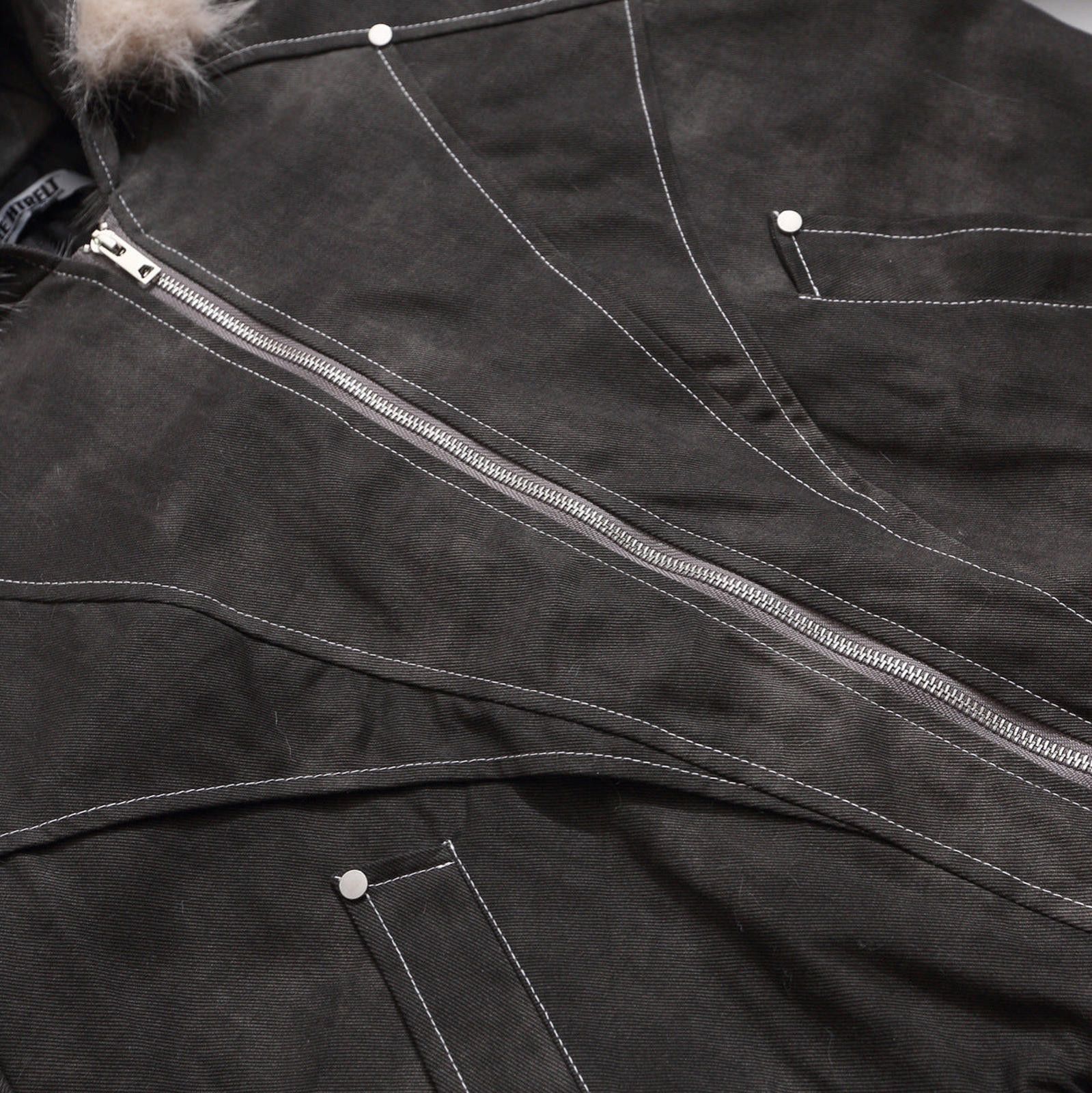 Japanese Brand Blue Hooded Winter Jacket with Faux Fur Trim Size US M / EU 48-50 / 2 - 3 Thumbnail