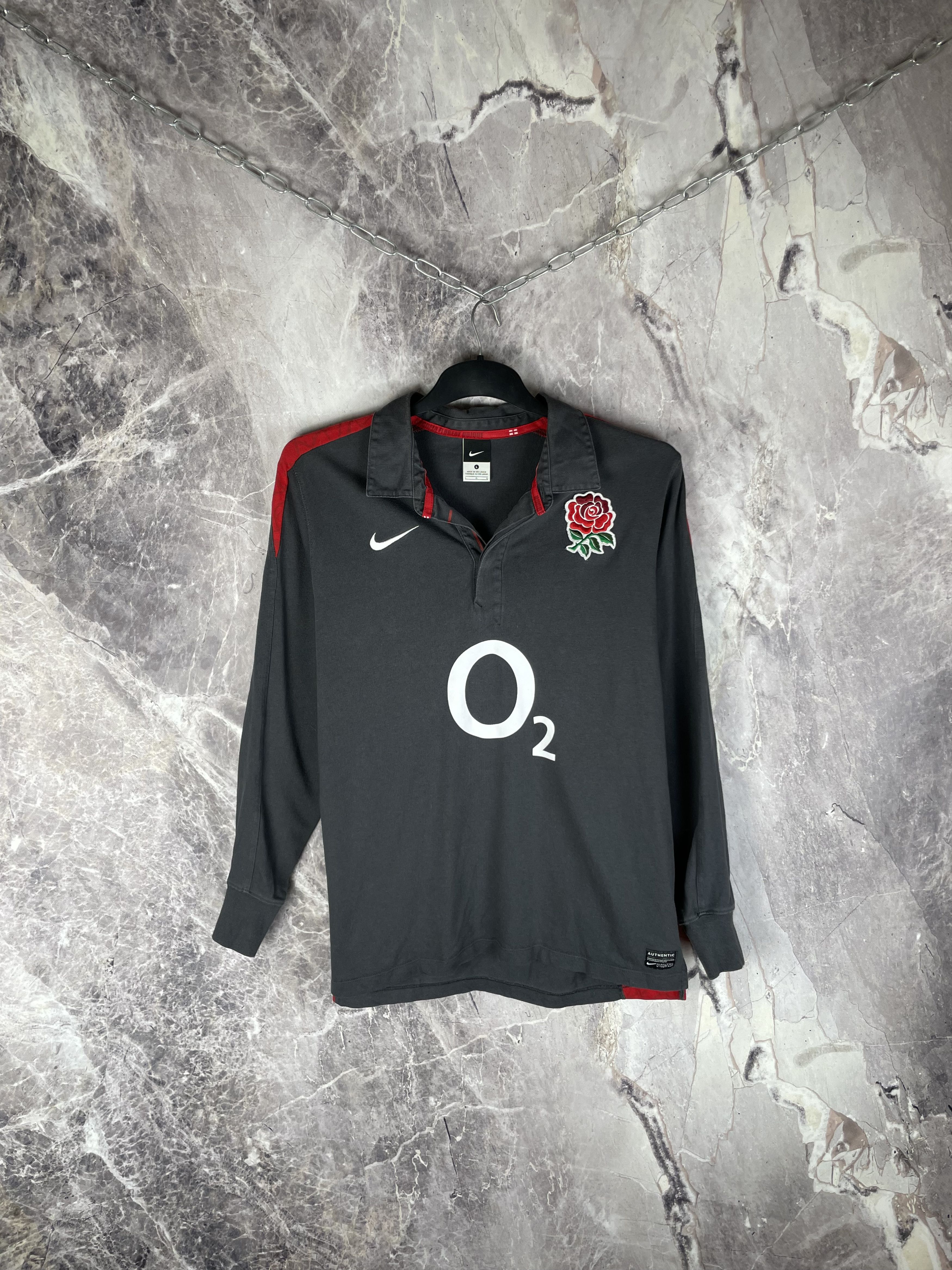 Nike Nike Rugby England Vintage Long Sleeve Polo Shirt Size US L / EU 52-54 / 3 - 1 Thumbnail