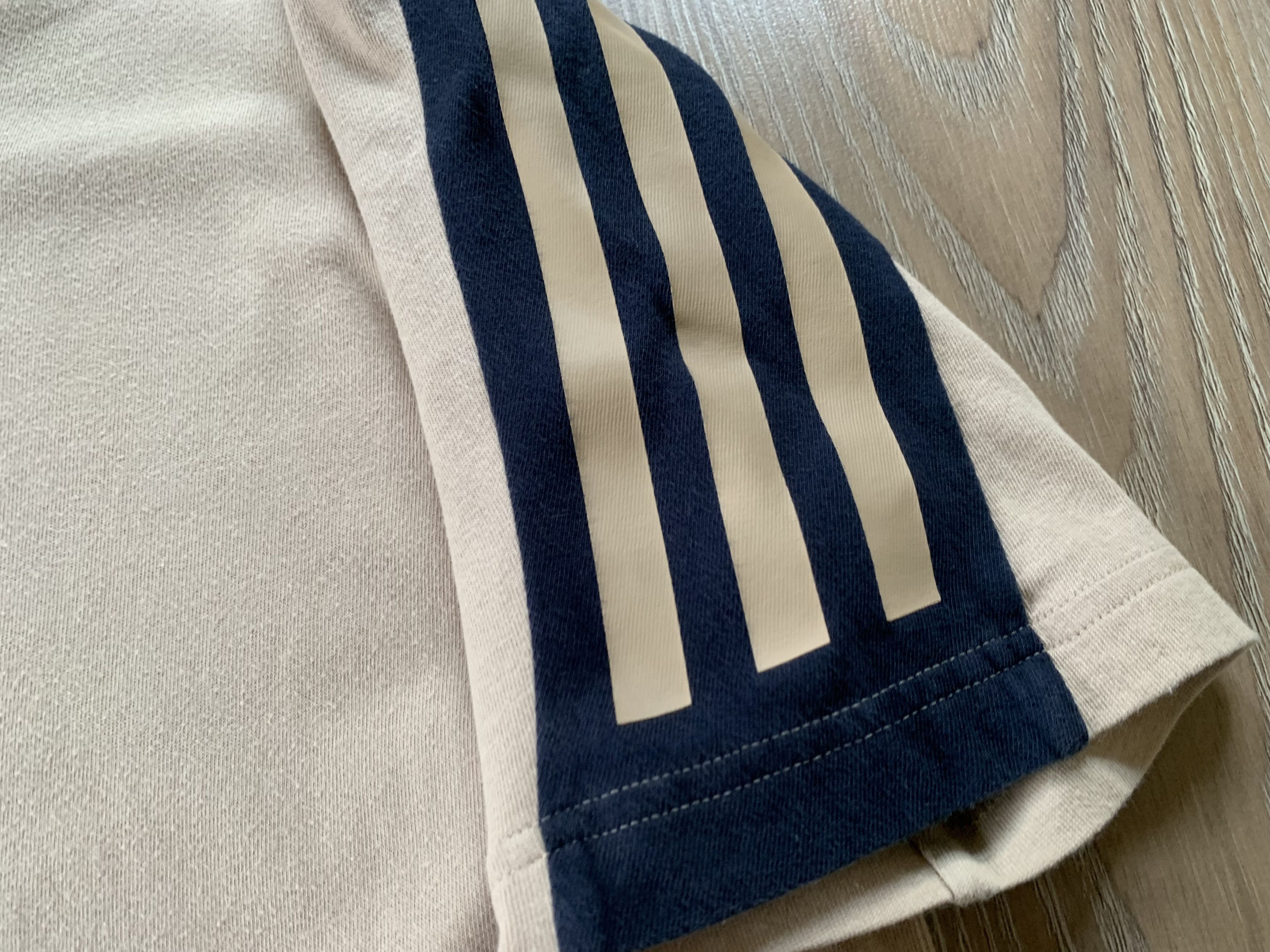 Adidas Adidas Centr Logo Beige Cotton T-Shirt Size US S / EU 44-46 / 1 - 6 Thumbnail