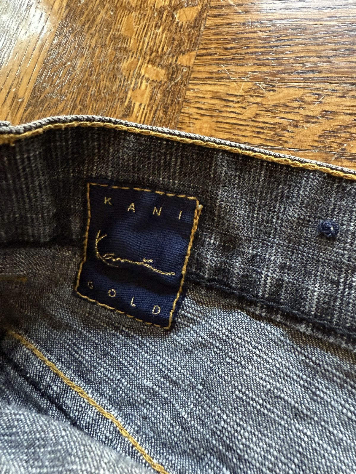 Karl Kani Vintage Y2K Kani Gold Denim Wide Leg Baggy Jean Shorts Size US 32 / EU 48 - 3 Thumbnail