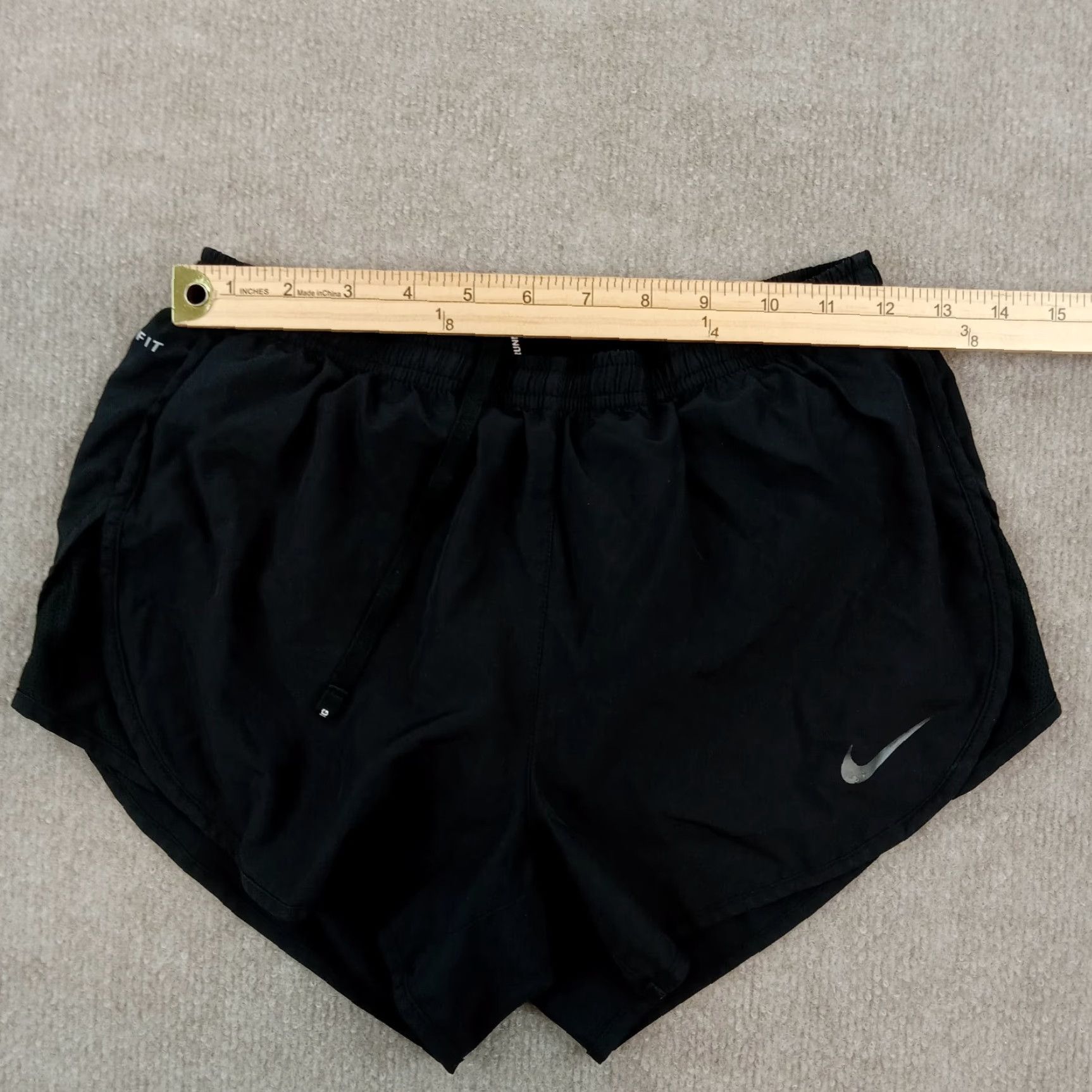 Nike Nike Dri-Fit Lined Shorts Women's Small Black Elastic Waist Drawstring Running Size 23" - 5 Thumbnail