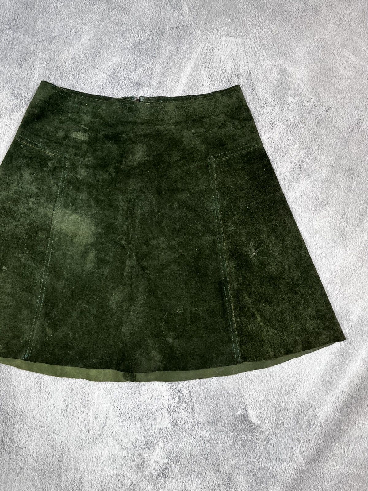 Leather × Vintage Vintage 90s Leather mini skirt avant garde oldmoney style Size 27" / US 4 / IT 40 - 7 Thumbnail