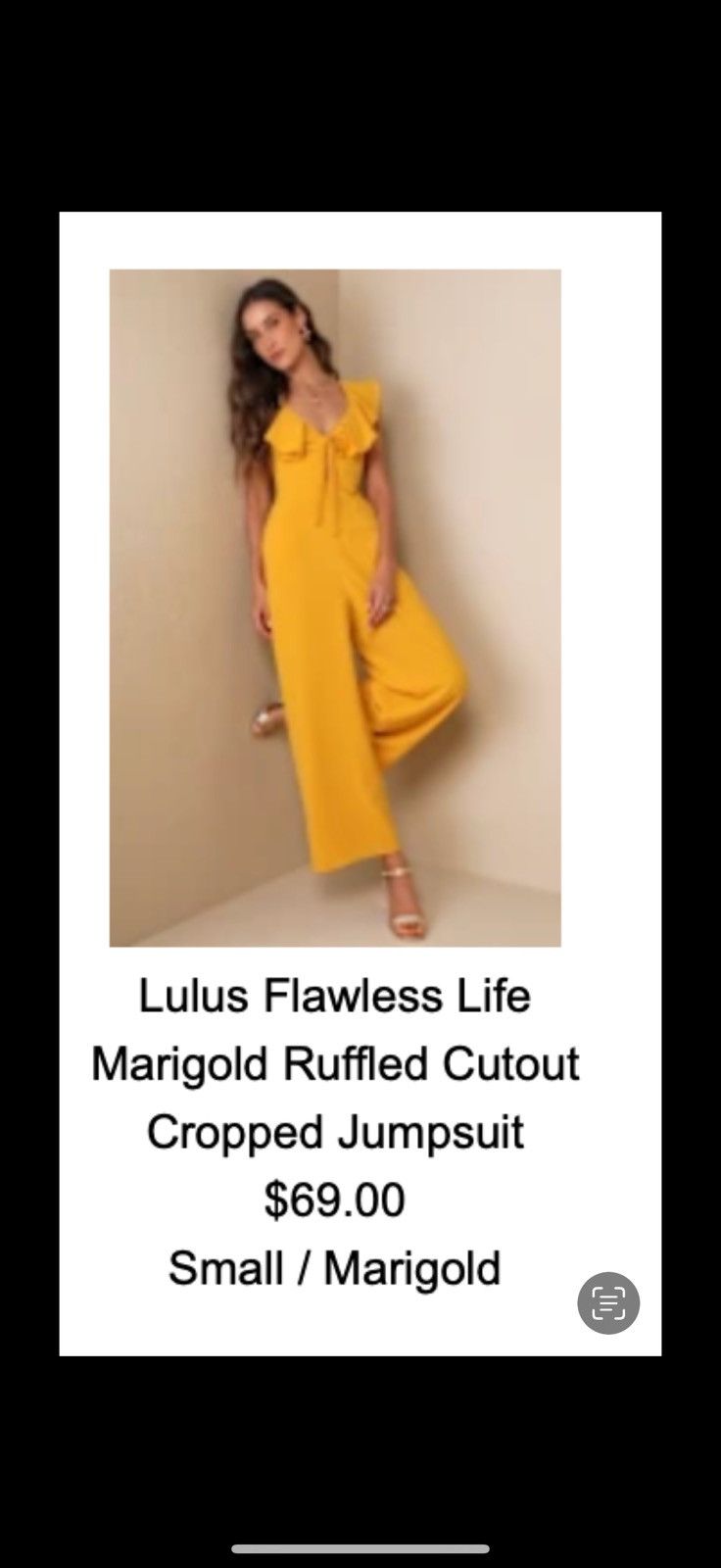 Lulus Lulus Women’s Flawless Life Marigold Ruffled Cutout Size S / US 4 / IT 40 - 1 Thumbnail