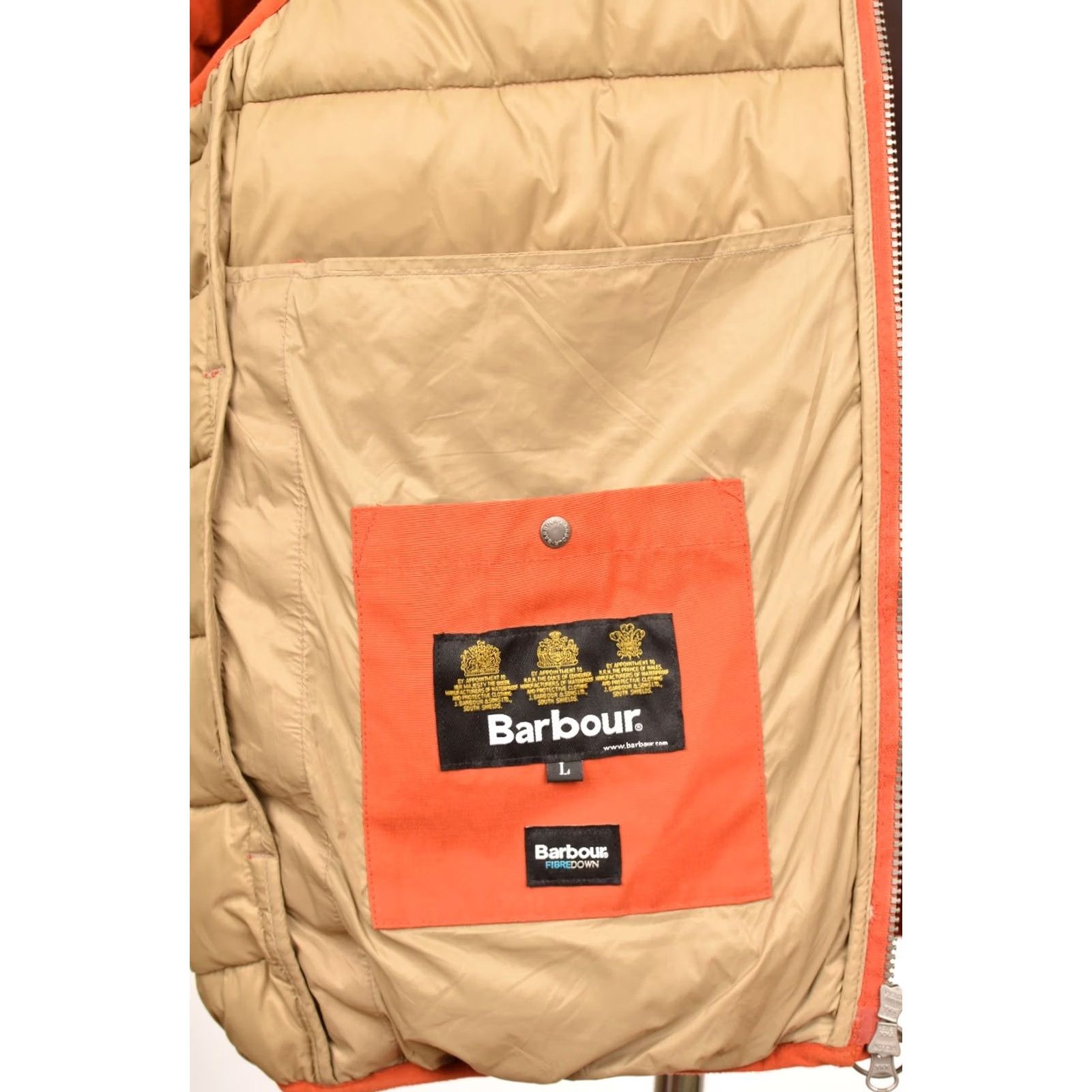 Barbour DDP Barbour Vest Gilet MGI0089 L Orange Mens Barbour FibreDown Puffer Vest Ves t Size US L / EU 52-54 / 3 - 7 Thumbnail