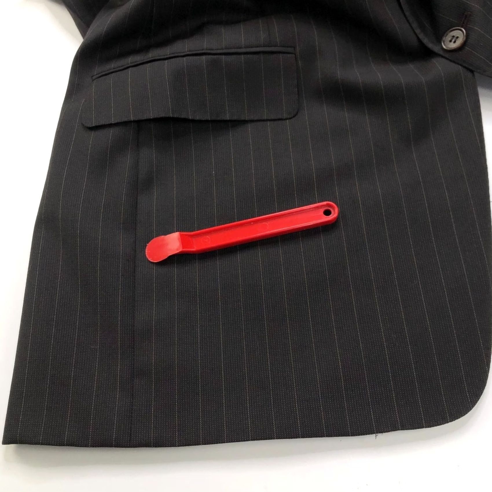 Canali Canali Men's Dark Brown Striped 100% Wool Suit Sport Coat Jacket EUR 52 Size 42R - 4 Thumbnail