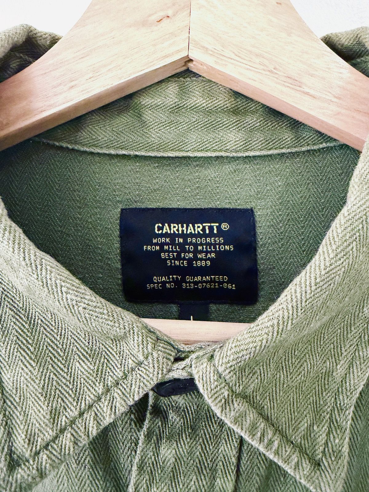 Carhartt Wip Carhartt WIP MI.USA Military Shirt — Olive Size US L / EU 52-54 / 3 - 3 Thumbnail