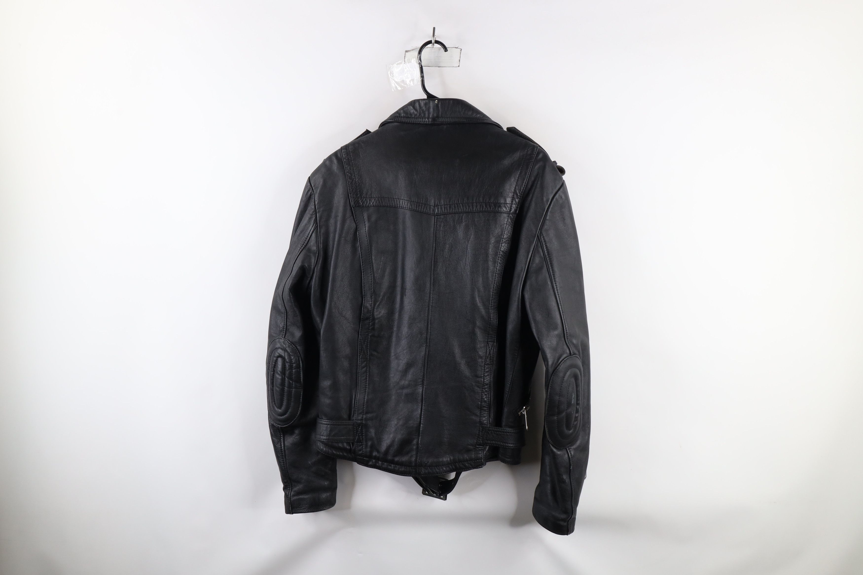Vintage Vintage 70s Streetwear Belted Motorcycle Jacket Black Size US L / EU 52-54 / 3 - 14 Thumbnail