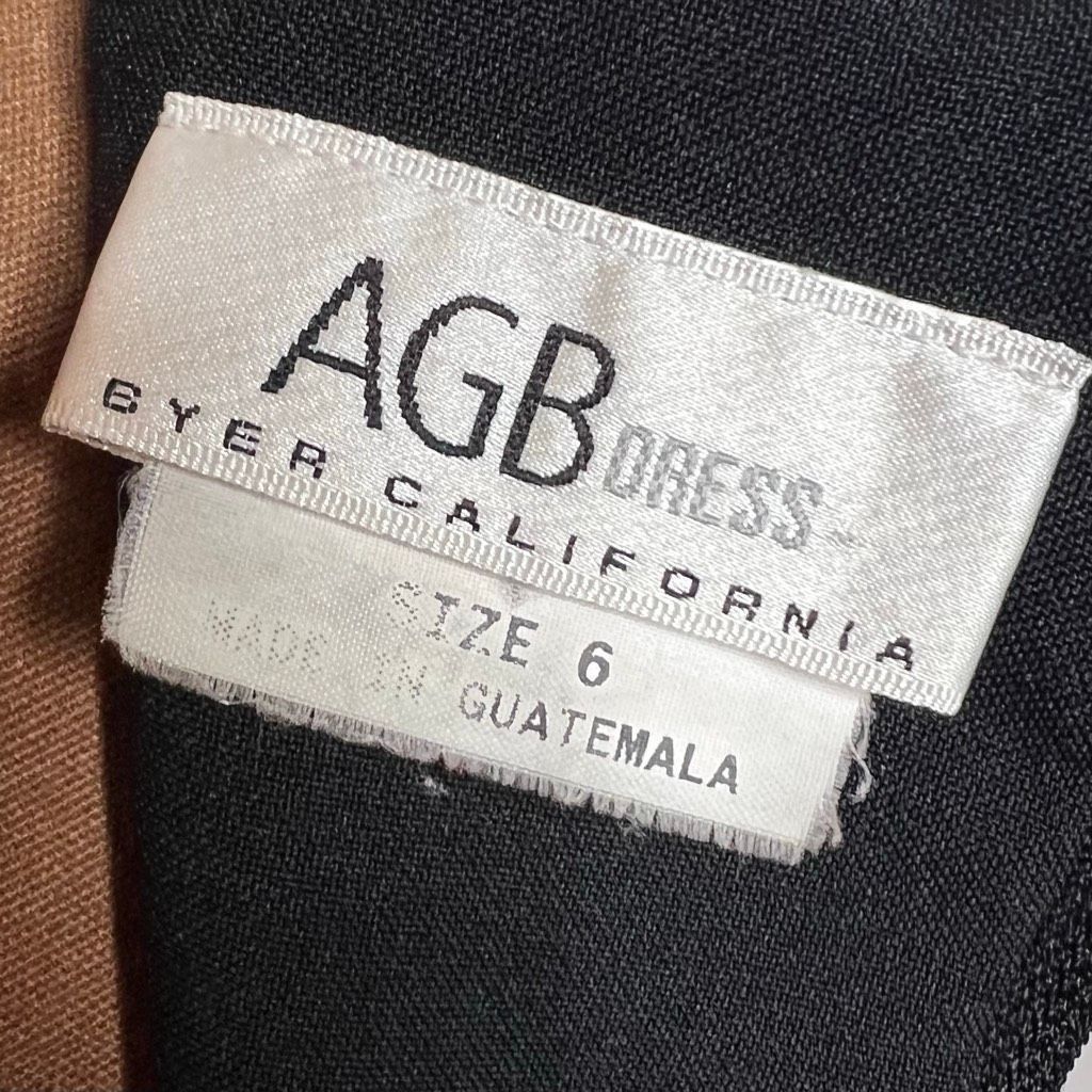 Vintage AGB Dress Byer California Vintage Black & White Gingham Plaid Print, Women’s 6 Size M / US 6-8 / IT 42-44 - 7 Thumbnail