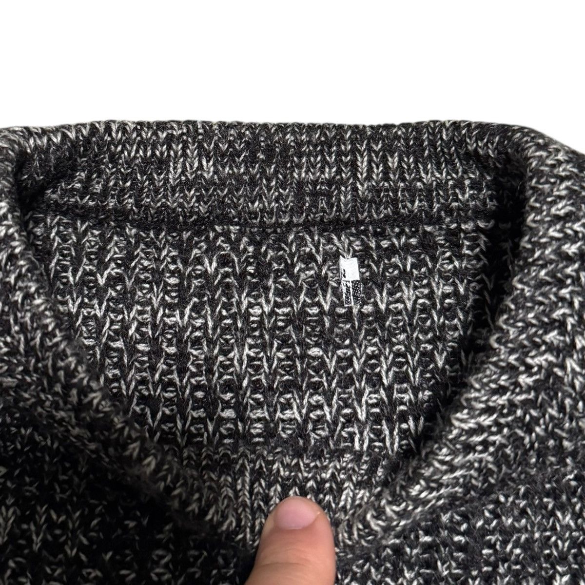 Vintage Vintage 90s Knit White/Gray/Black Sweater Men's Large Size US L / EU 52-54 / 3 - 4 Thumbnail