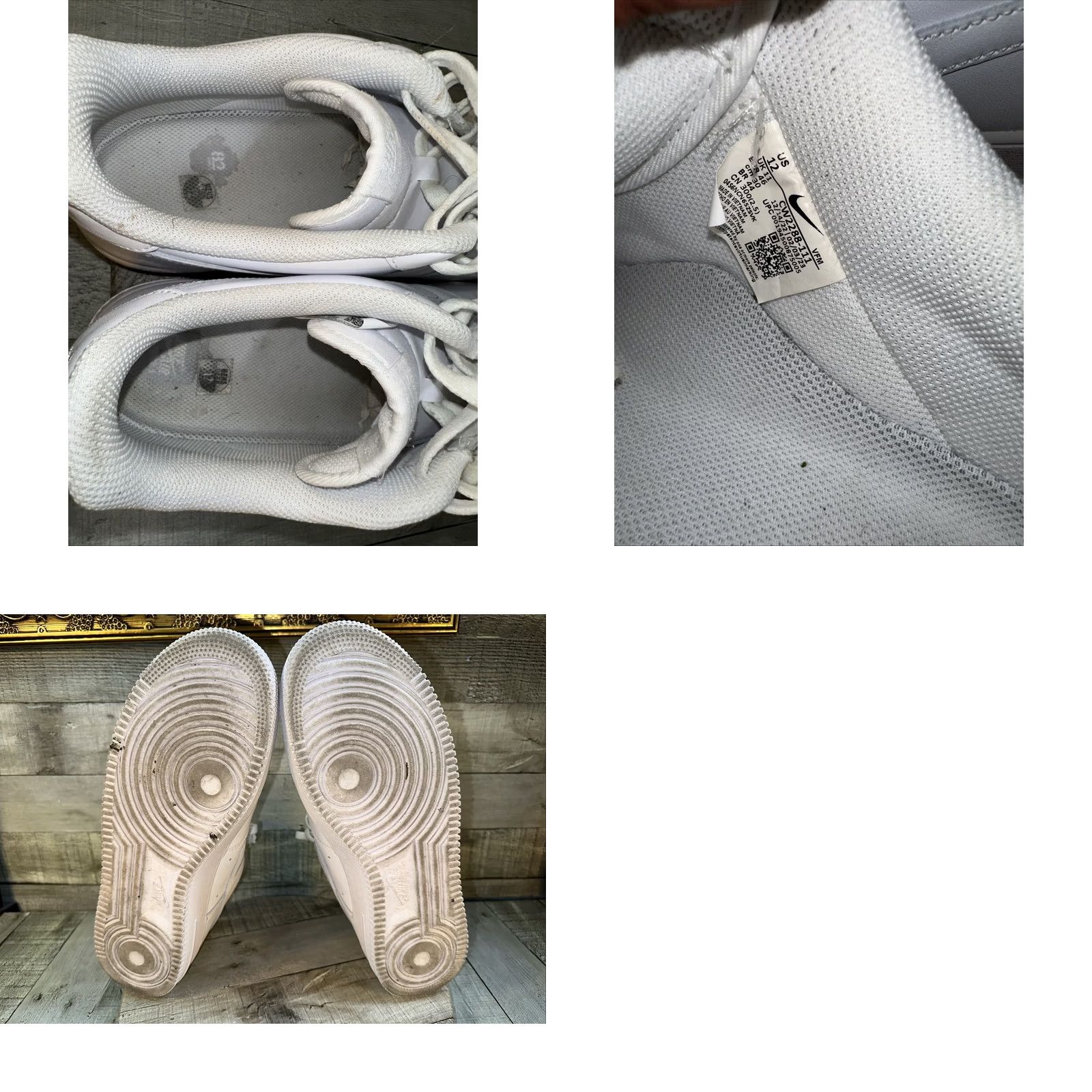 Nike Nike Air Force 1 Low '07 White Men's Size 12 Sneaker Leather Shoes Size US 12 / EU 45 - 8 Thumbnail