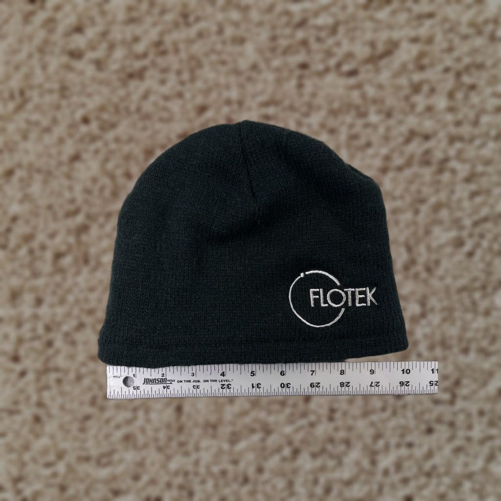 Port & Company Port & Company Flotek Beanie Toque Beanie Adult One Size Black Knit Embroidered Acrylic Poly Lined Adjustable Lined Unisex Hats Men Women Womens Mens Size ONE SIZE - 1 Thumbnail